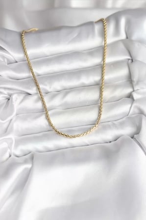 14K Gold Renk Kaplama Zincir Model CM Kadın Kolye - TJ-BKO10742