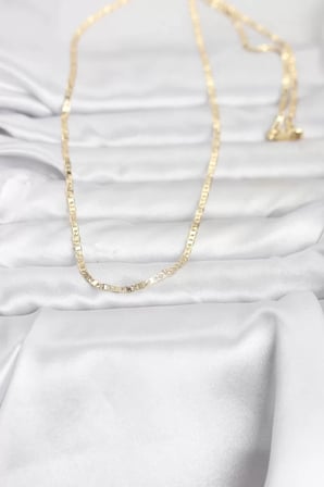 CM 14K Gold Renk Zincir Model 60 cm Kadın Kolye - TJ-BKO10970