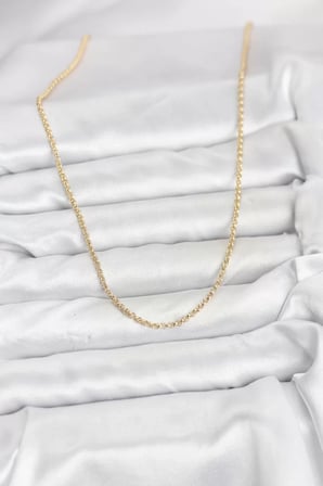 CM 14K Gold Renk Halka Model 60 cm Kadın Kolye - TJ-BKO10930