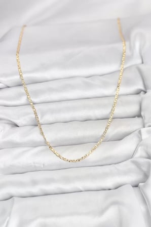 CM 14K Gold Renk Pirinç Lazer Model 60 cm Kadın Kolye - TJ-BKO10927