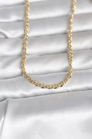 CM 14K Gold Renk Zincir Model 60 cm Kadın Kolye - TJ-BKO10993