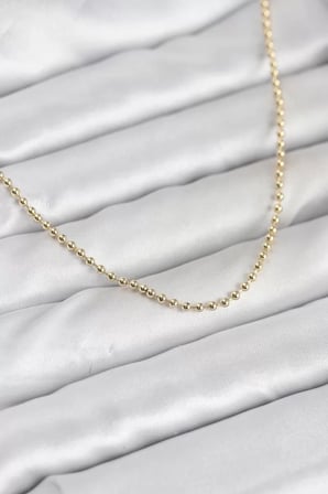 CM 14K Gold Renk Top Zincirli Model 60 cm Kadın Kolye - TJ-BKO10937
