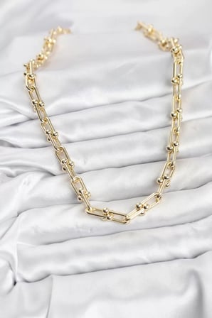 Pirinç Gold Renk Tifani Model Kadın Kolye - TJ-BKO10822