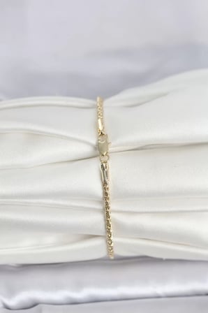 CM 14K Gold Renk Burgulu Zincir Model Kadın Bileklik - TJ-BB8288