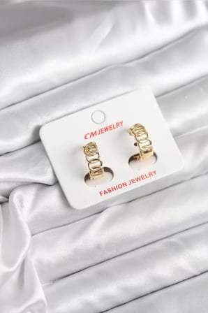 14K Gold Renk Kaplama Samanyolu Model CM Kadın Küpe - TJ-BKP11406