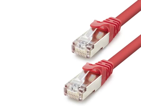 Cat7 Ethernet Patch Kablosu 10 Gbps 600 Mhz 30 Cm - Kırmızı HDX5105
