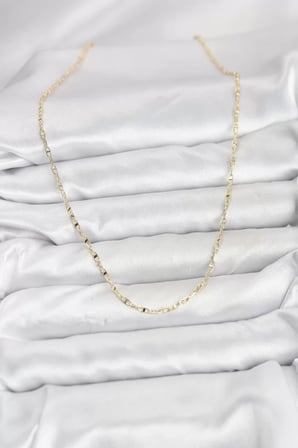CM 14K Gold Renk Pirinç Gemi Zinciri Model Kadın Kolye - TJ-BKO10918