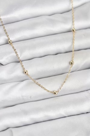 CM Gold Renk Top Zincirli Kadın Kolye - TJ-BKO10915