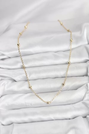 CM Gold Renk Top Zincirli Kadın Kolye - TJ-BKO10915