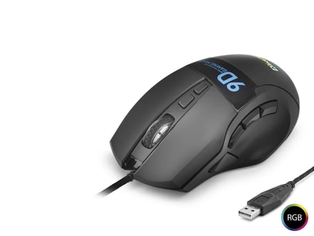 X10 Gaming Mouse 12800 Dpi 9 Tuş Makro 1000 Hz Rgb - Siyah
