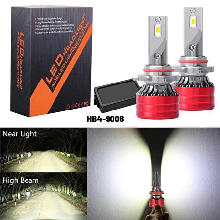 V13 Pro Csp Led Xenon HB4/9006  ŞİMŞEK ETKİLİ 12.000 LUMEN 6500 KELVİN 12 VE 24 Volt Destekler