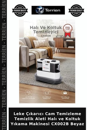 Leke Çıkarıcı Cam Temizleme Temizlik Aleti Halı ve Koltuk Yıkama Makinesi CX002B Beyaz