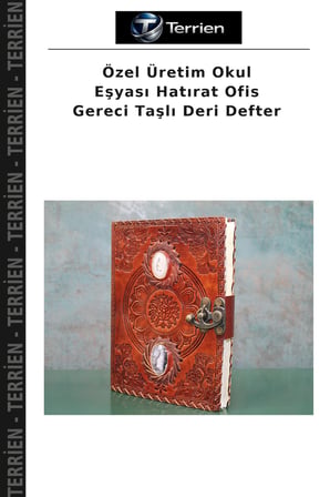 Özel Üretim Okul Eşyası Hatırat Ofis Gereci Taşlı Deri Defter
