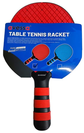 Delux Serisi RAK-1400 Rubber-Pp Masa Tenis Raketi Kırmızı Renk Oyun Ekipmanı Spor Aleti Antrenman