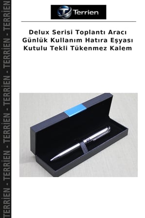 Delux Serisi Toplantı Aracı Günlük Kullanım Hatıra Eşyası Kutulu Tekli Tükenmez Kalem