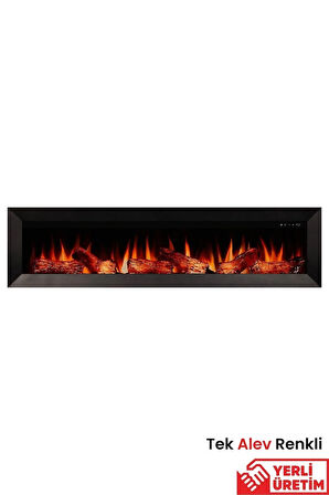 Magel 160 Elektrikli Şömine - Isıtıcısız, Metal Çerçeveli, Tek Renkli