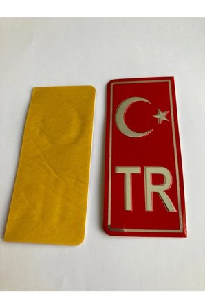 Tr Plaka Stıcker 2'li - Türkiye Plaka Stıcker - Türkiye Plakalık Stickeri Yapışkan Arma Çıkartma