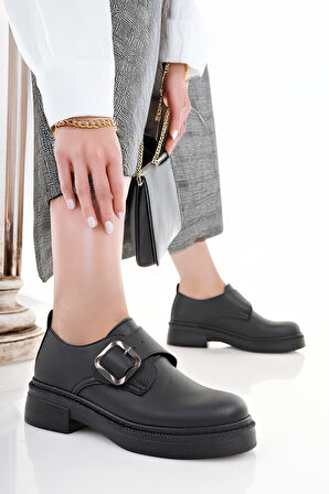 Kadın Yandan Tokalı Makosen Loafer Ayakkabı