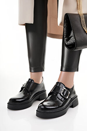 Kadın Yandan Tokalı Makosen Loafer Ayakkabı