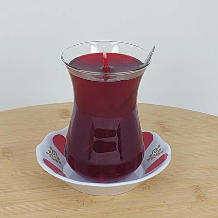 Çay görünümlü jel mum