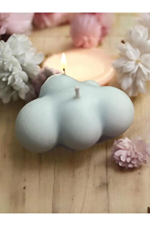 Cloud Soy Candle - Bulut Soya Mumu Küçük Hediye Bebek Hoş geldin Dekoratif