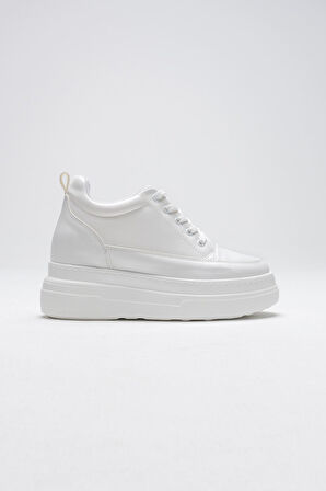 Alexis Premium Kadın Gizli Topuk Beyaz Spor Ayakkabı