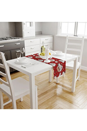 Red Rose Runner 140x45cm ( Ince Keten, Uluslararası Yıkama Ve Solmama Sertifikası)