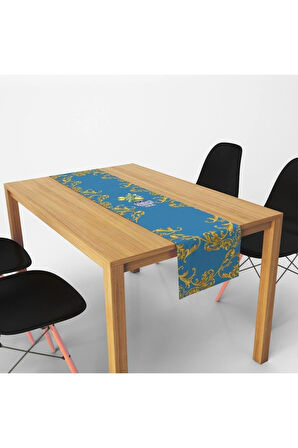 Blue Lemon Runner 140x45cm (MAVİ LİMON, İNCE KETEN, ULUSLARARASI YIKAMA VE SOLMAMA SERTİFİKASI)