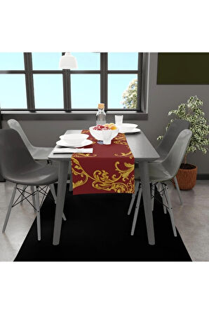 Red Lemon Runner 140x45cm ( Ince Keten, Uluslararası Yıkama Ve Solmama Sertifikası)