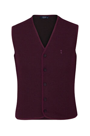 Erkek Bordo Kapitone Yelek
