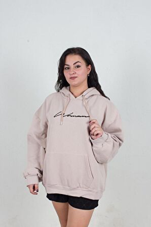 Truva Xxl Büyük Beden Kapşonlu İçi Yünlü Sweat Renkli S010