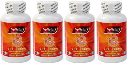 Trunature C Vitamini 1000 Mg Kuşburnu Ekstresi 100 Tablet Vitamin C Rose Hips