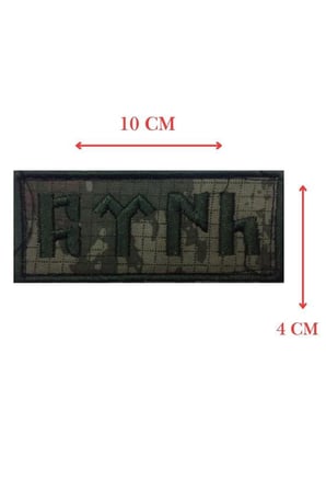 Çanta Süsü Objesi Nakış Patch Göktürkçe Türk Yazılı Cırtlı Askeri ve Outdoor Arma