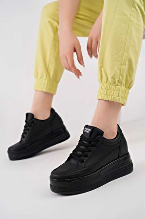 K-72 Kadın Yüksek Taban Gizli Topuk Spor Ayakkabı (8 CM TOPUK)