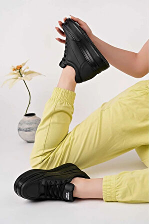 K-72 Kadın Yüksek Taban Gizli Topuk Spor Ayakkabı (8 CM TOPUK)