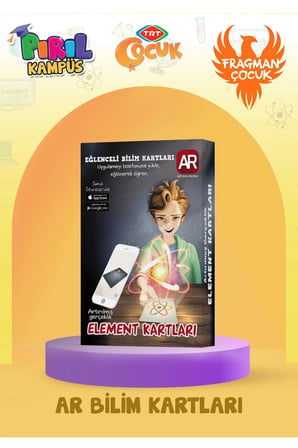 TRT ÇOCUK PIRIL Eğlenceli Bilim Kartları - Arttırılmış Gerçeklik Dinozorlar- Tarihi Yerler- Element- Gezegen - Nesne