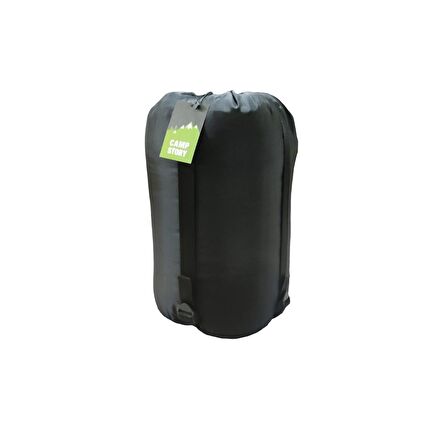 TORO-18 350 GR  SİYAH POLARLI BAŞLIKLI ÇİFT KİŞİLİK UYKU TULUMU GRİ