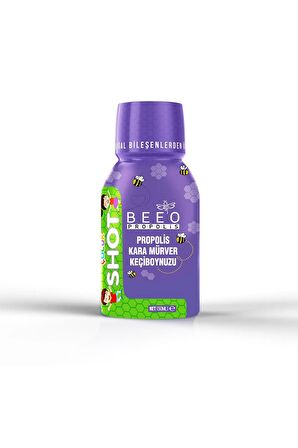 Beeo Propolis Kara Mürver Keçiboynuzu Çocuk Shot 12`li Kutu