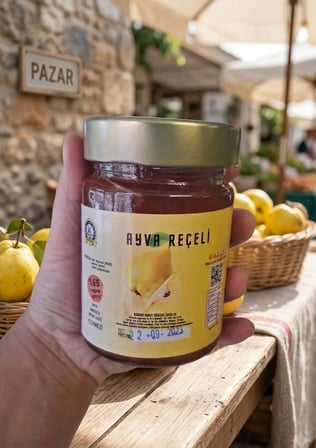 Burdur Hasat 400 gr %65 Meyveli Doğal Ayva Reçeli