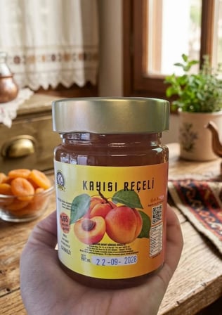 Burdur Hasat 400 gr %65 Meyveli Doğal Kayısı Reçeli