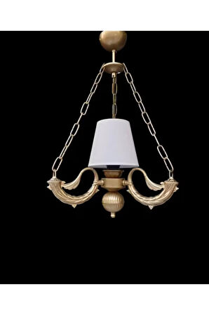 TEKLİ RİGA AVİZE ZİNCİRLİ ESKİTME KREM RENGİ ŞAPKALI