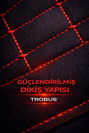 Skoda Octavia Uyumlu 4 Parça Terletmez Kumaş Ön İkili Koltuk Minderi Siyah Kırmızı