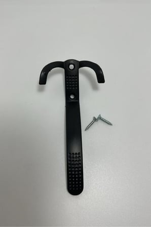 Metal Duvar Askısı Çift Kancalı Siyah Elbise Çanta Havlu Askılığı Vidalı Sağlam Modern Askı