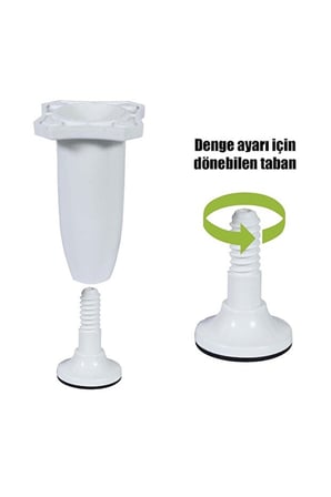 Ayarlanabilir Dolap Mobilya Koltuk Kanepe Sehpa Ayağı BT 10 Cm Plastik Beyaz Ayakları