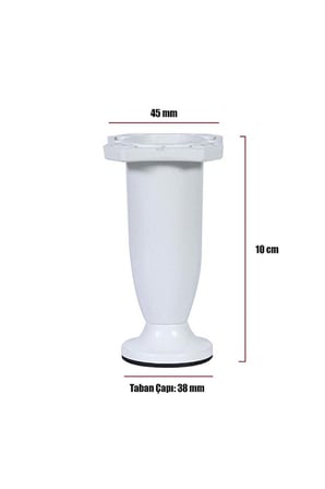 Ayarlanabilir Dolap Mobilya Koltuk Kanepe Sehpa Ayağı BT 10 Cm Plastik Beyaz Ayakları