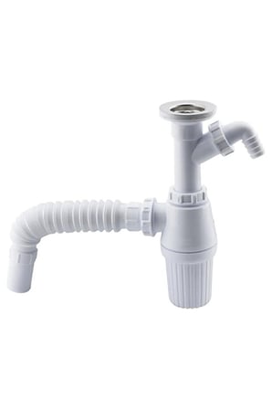 Lavabo Altı Gider Sifonu Ek Çıkışlı – Çamaşır ve Bulaşık Makinesi Tahliye Hortum Esnek Lavabo Sifonu