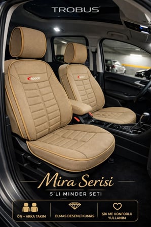 Opel Insignia 2008 ve Sonrası Uyumlu Mira Serisi Taba 5'li Oto Koltuk Minderi