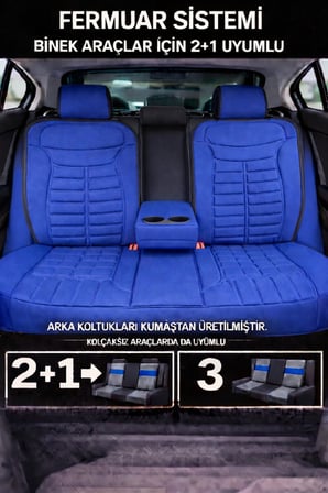 Chevrolet Lacetti 2003-2009 Uyumlu Mira Serisi Mavi 5'li Oto Koltuk Minderi