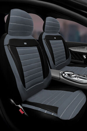 Honda City 2002–2022 Natura Serisi Raşel Füme Siyah Koltuk Kılıfı