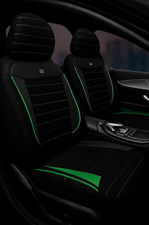 Seat Cordoba (2002 Öncesi) 1993–2002 Pulse Serisi Raşel Siyah Yeşil Koltuk Kılıfı